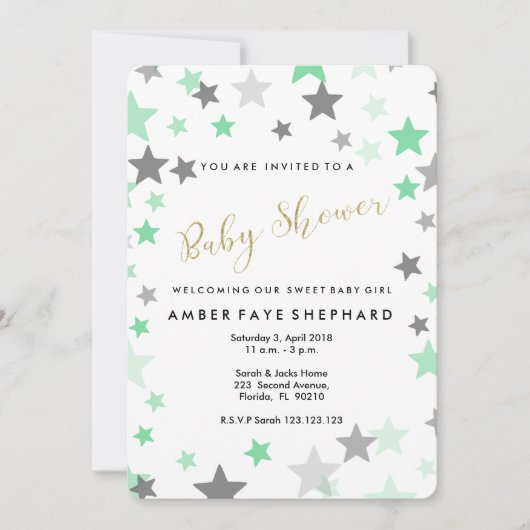 Sip and See lade, new baby, Welcome Party Einladung (Vorderseite)