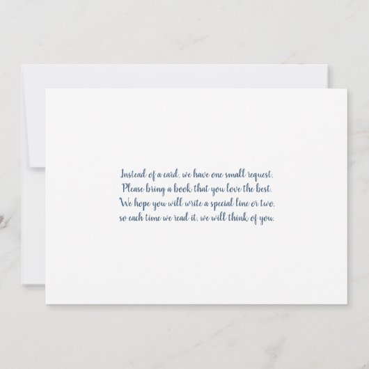 Sip and See marineblaue Ballons Baby Duschboy Inv Einladung (Rückseite)