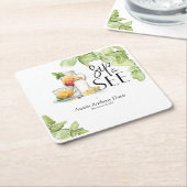 Sip and See Meet The Baby Rechteckiger Pappuntersetzer (angewinkelt)