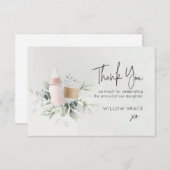 Sip and see new Baby Customizable Dankeschön Card Dankeskarte (Vorne/Hinten)