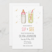 Sip and See, Welcome Baby Girl, New Baby Party (Vorne/Hinten)