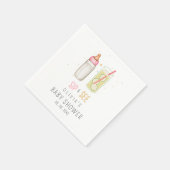 Sip and See, Welcome Baby Girl, New Baby Party Serviette (Ecke)