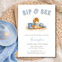 Sip and See Western Little Cowboy Baby Boy