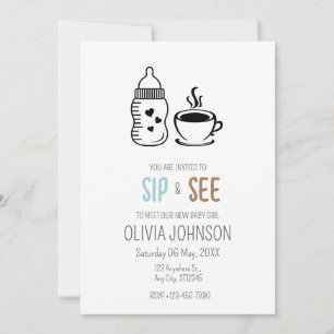 Sip And See, Willkommen Baby Junge, Treffen und Be Einladung