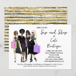 Sip and Shop New Boutique Opening Einladung