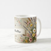 "Sip, Bloom, Repeat" Wildblume-Tasse Kaffeetasse (VorderseiteRechts)