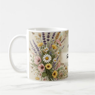 "Sip, Bloom, Repeat" Wildblume-Tasse Kaffeetasse