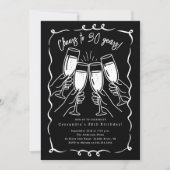 Sip & Celebrate: 30 Jahre Geburtstag Einladung (Vorderseite)