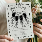 Sip & Celebrate: 30 Jahre Geburtstag Einladung