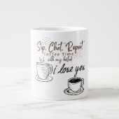 Sip, Chat, Wiederholung: Kaffee Tasse Bester Freun (Vorderseite)