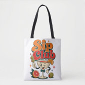 Sip Club Retro Cocktail Tasche (Vorderseite)