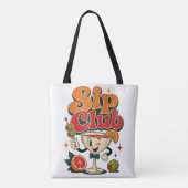 Sip Club Retro Cocktail Tasche (Rückseite)
