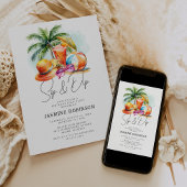 Sip & Dip Erwachsene Geburtstag Pool Party Einladung