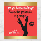 Sip & Flirt: Custom Wine Labels  Weinetikett (Einzelnes Label)