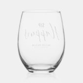 Sip Happens Divorce Weinglas Ohne Stiel (Rückseite)