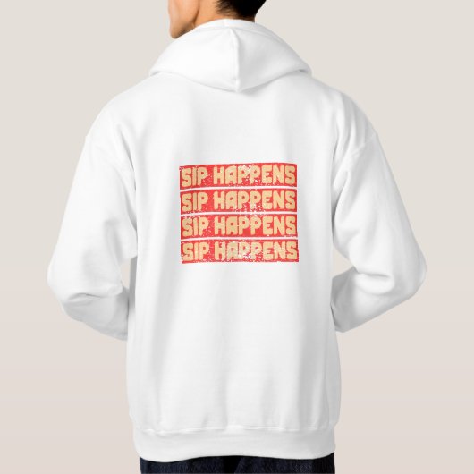 Sip Happens – Funny Panda Boba Hoodie Retro Style (Rückseite)