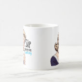 Sip Happens Glamour Retro Sarcastic Tee und Kaffeetasse (Mittel)