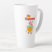 Sip Happens Humor Latte Mug Milchtasse (Rechte Ecke)