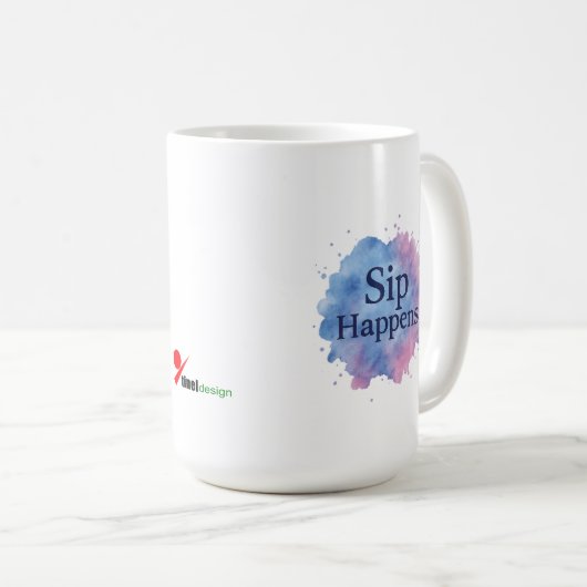 Sip Happens Kaffeetasse (VorderseiteRechts)