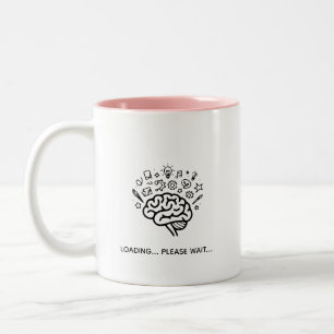 Sip Happens Minimalist   Lustige moderne Typografi Zweifarbige Tasse