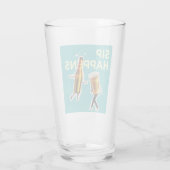 "Sip Happens" quirky and light-hearted Beer Glass Glas (Rückseite)