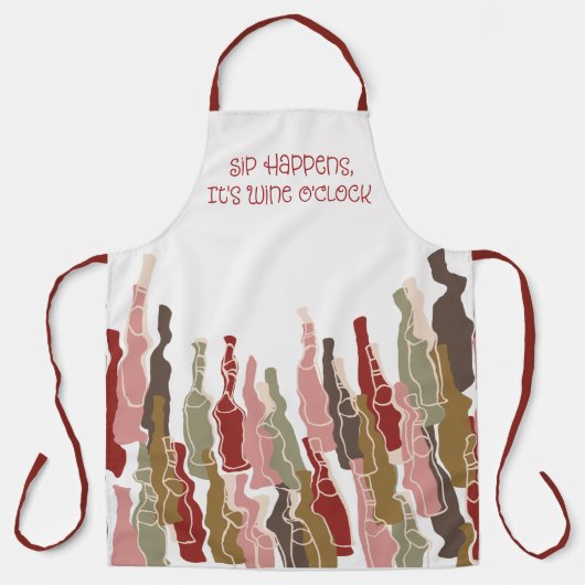 Sip Happens Schürze - Weinliebhaber | Mittel und g (Vorderseite)
