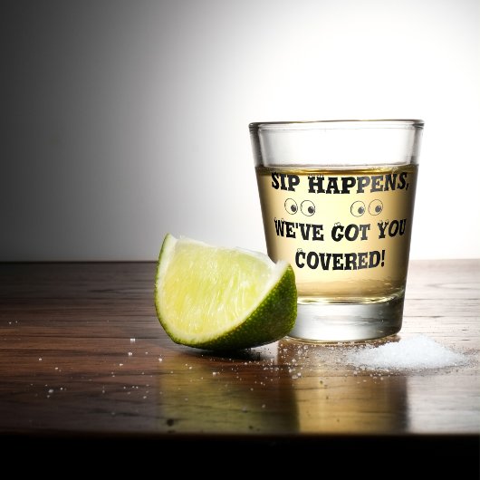 Sip Happens Shot Glass Schnapsglas