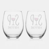 Sip Happens Wine Glass Set Weinglas Ohne Stiel (Rückseite)