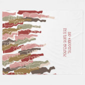 Sip Happens Wine Lover Fleece Blanket (Vorderseite (Horizontal))