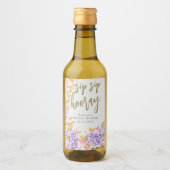 Sip Hooray Boho Chic Gold Butterfly Brautparty Weinetikett (Vorderseite)