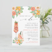 Sip Hooray Bright Cocktail Polterabend Einladung (Stehend Vorderseite)