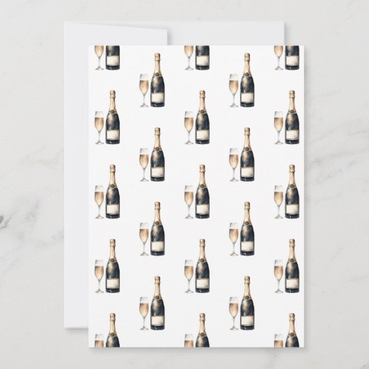 Sip Hooray Champagne Brautparty Einladung (Rückseite)