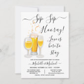 Sip-Hooray Cocktail Engagement Party Einladung (Vorderseite)
