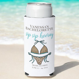 Sip Hooray Leopard Bikini Junggeselinnen-Abschied Selters Dosenkühler