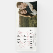 Sip Hooray Moderne Typografie-Engagement Partei Banner (Vertikal)