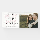 Sip Hooray Moderne Typografie-Engagement Partei Banner (Horizontal)