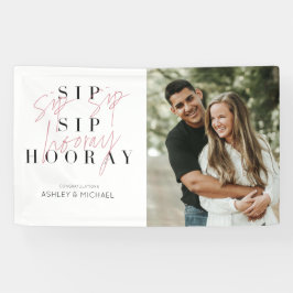 Sip Hooray Moderne Typografie-Engagement Partei Banner