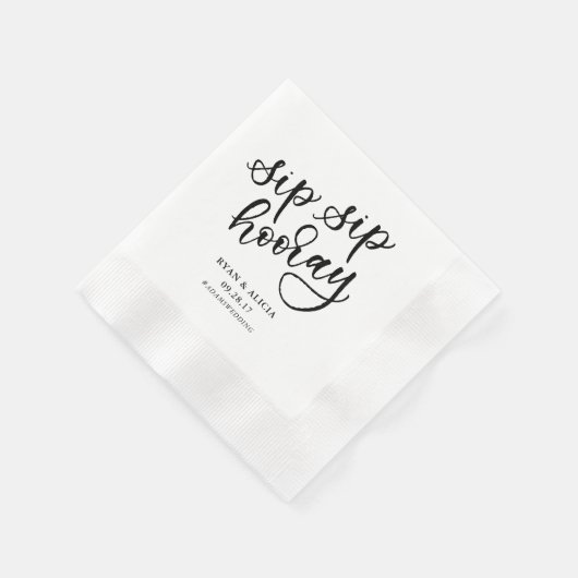 Sip Hooray Personalisiert Napkin Serviette (Ecke)