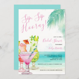 Sip Hooray Tropical Cocktails Brautparty Einladung
