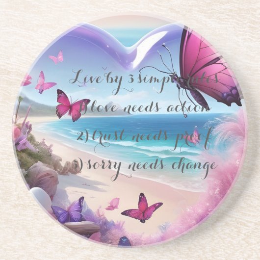 “Sip Into Summer Serenity” or “r Getränkeuntersetzer (Vorne)