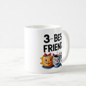 Sip, lachen, wiederholen: 3 Best Friends Coffee Ta Kaffeetasse (VorderseiteRechts)