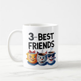 Sip, lachen, wiederholen: 3 Best Friends Coffee Ta Kaffeetasse
