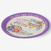 Sip! Lassen Sie uns FIESTA kundenspezifisch einset Pappteller (Schrägansicht)