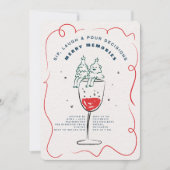 SIP, LAUGH & POUR DECISIONS CHRISTMAS PARTY EINLADUNG (Vorderseite)