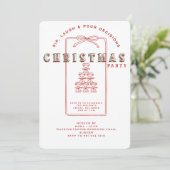 SIP, LAUGH & POUR DECISIONS CHRISTMAS PARTY EINLADUNG (Stehend Vorderseite)