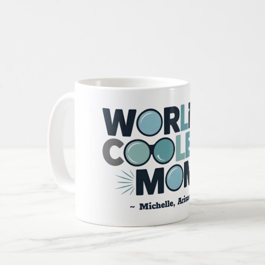 Sip Like the World's Coolste Mama - Personalisiert Kaffeetasse (Vorderseite Links)