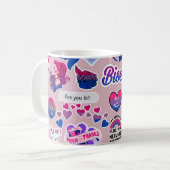 Sip mit Pride LGBTQ+-Affirmation-Tasse Kaffeetasse (Vorderseite Links)