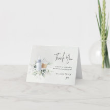 Sip n Sehen Sie neues Baby geklappt Danke Karte bl