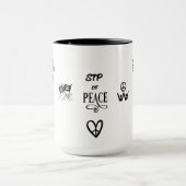 SIP OF PEACE, HOPE TWO-TONE CERAMIC 15OZ. MUG TASSE (Zentrum)