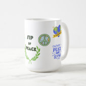  SIP OF PEACE,NOT WAR  15OZ CERAMIC MUG KAFFEETASSE (VorderseiteRechts)